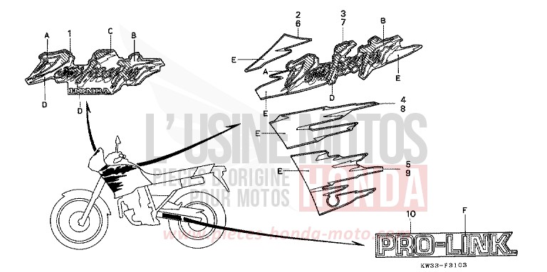 MARK for Dominator 250 URBAN GREEN (G120) from 1993